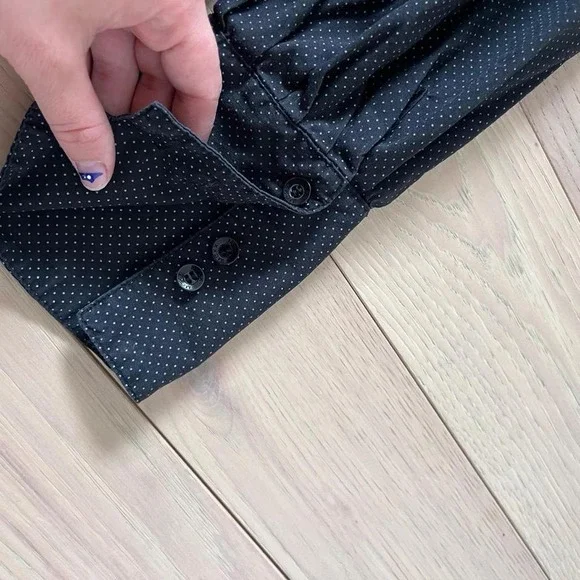 Vintage y2k Mexx Polka Dot Button Up Long Sleeve Blouse Womens Sz XXL preppy - Picture 5 of 8